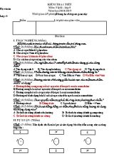 Đề kiểm tra 1 tiết môn Vật lý Lớp 9 - Năm học 2018-2019 (Kèm đáp án)